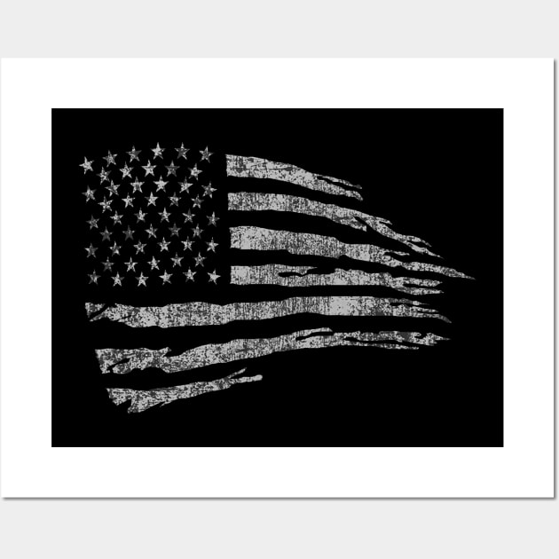 White American Flag Wall Art by pilipsjanuariusDesign